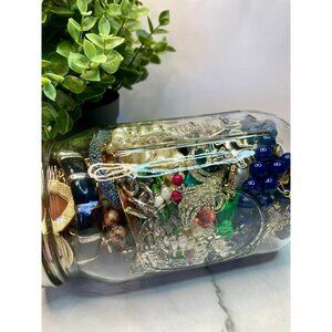 Vintage and Contemporary Wearable Mystery Jewelry Jar - Good Condition -17